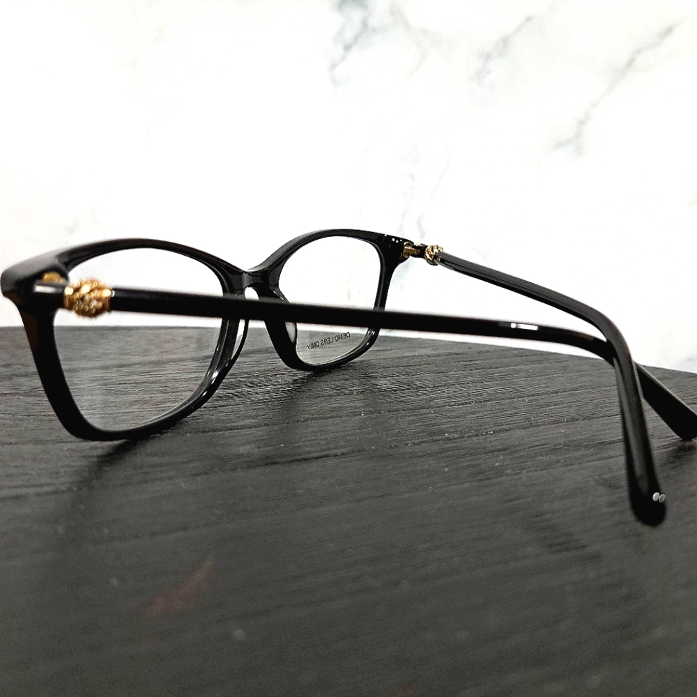 NEW Classy Black/gold Eyeglass Frame, Rx'able, Women, Elegant Glasses 53-16-140